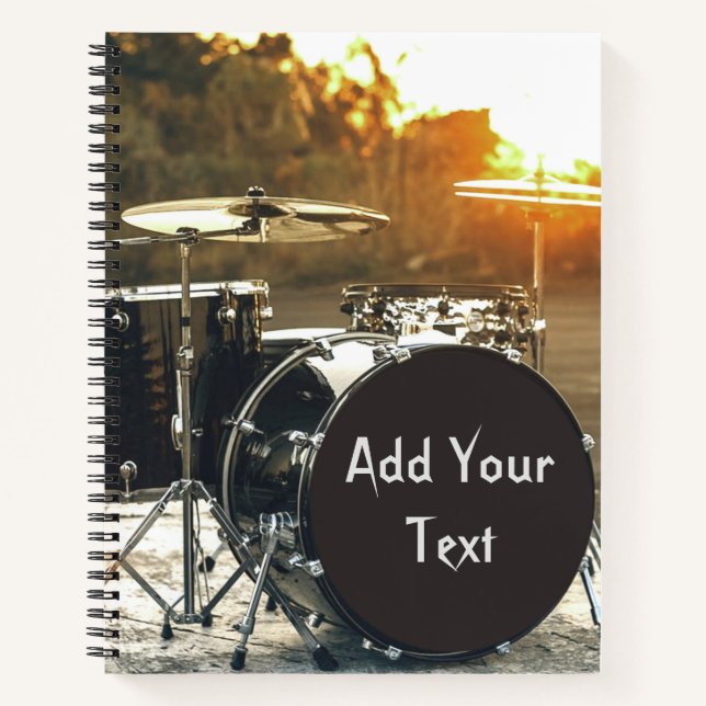 Cuaderno Kit de tambor Personalizar personalizado de roca d (Anverso)