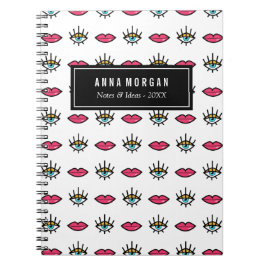 Cuaderno Kitschy Eyes & Lips Nombre personalizado