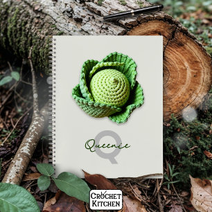 Cuaderno Kitschy Nombra moderna Jardín Crochet Cabbage Nomb