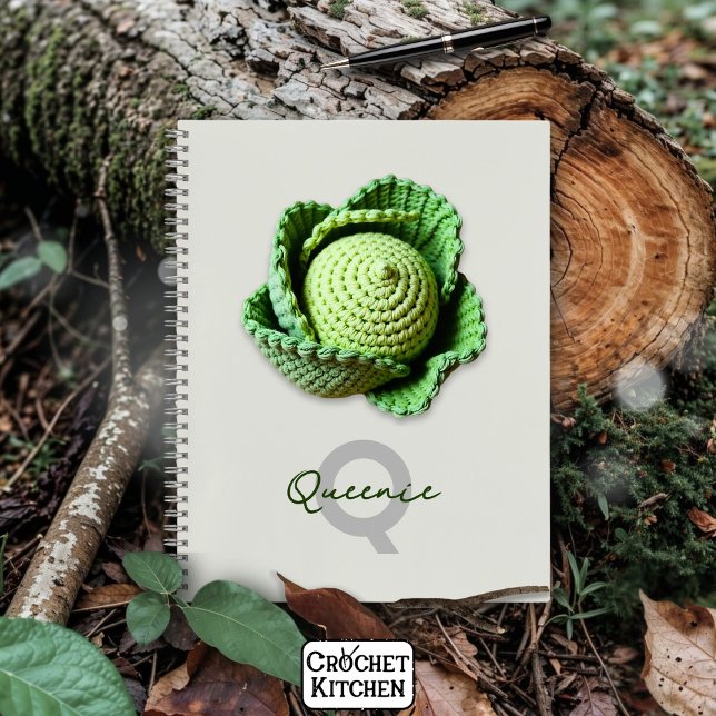 Cuaderno Kitschy Nombra moderna Jardín Crochet Cabbage Nomb (Subido por el creador)