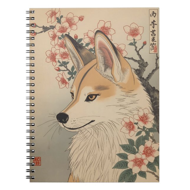 Cuaderno Kitsune & cherry blossom (Frente)