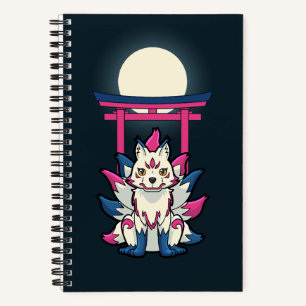 Cuaderno Kitsune de nueve clavijas- Fox Yokai japonesa