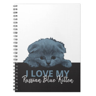 Cuaderno Kitten azul ruso