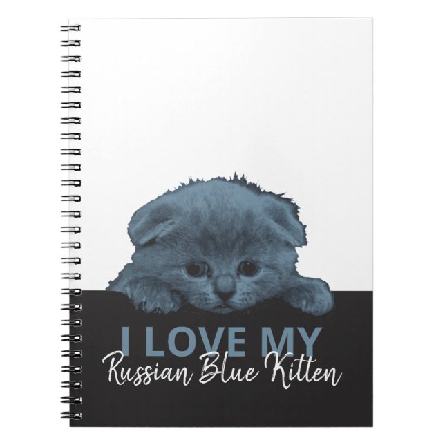 Cuaderno Kitten azul ruso (Frente)