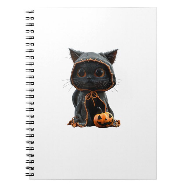 Cuaderno Kitten negro en el Cabo de la Calabaza - Diseño de (Frente)