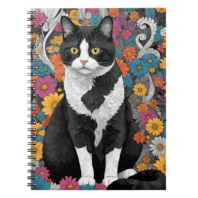 Cuaderno Kitty entre las flores (Frente)