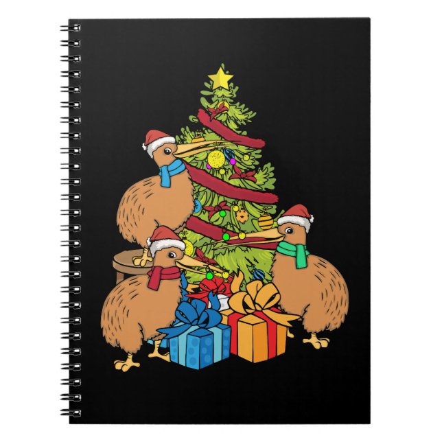 Cuaderno Kiwi Bird Lover Regalo Árbol de Navidad Nueva Zela (Frente)