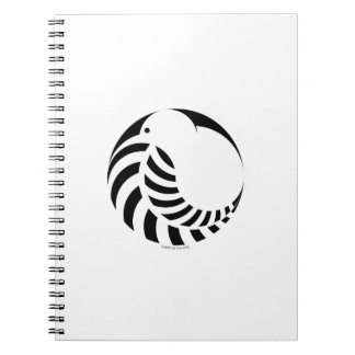 Cuaderno Kiwi de NZ/emblema del helecho de plata