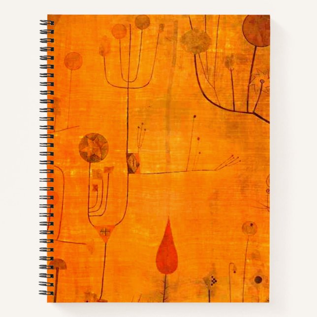 Cuaderno Klee - Frutos sobre el arte rojo, abstracto, (Anverso)