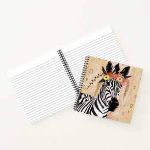 Cuaderno Klimt Zebra   Corona De Flores