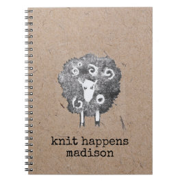 Cuaderno Knit Ocurre Con El Punto Personalizado
