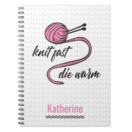 Cuaderno Knit Rosa Rápido, Muere Cálido