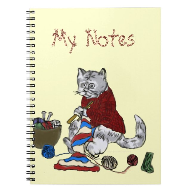 Cuaderno Knitting Kitten - Notas (Frente)