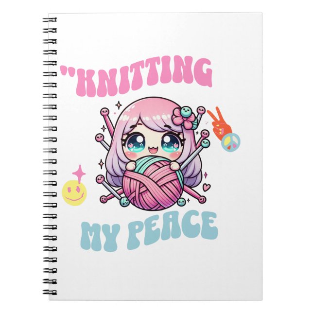 Cuaderno Knitting My Peace – Kawaii mindful design for knit (Frente)