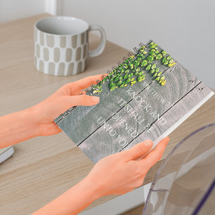 Cuaderno Knock Y La Puerta Abrirán La Biblia Verse