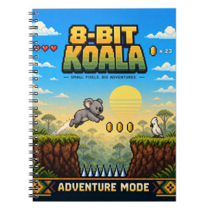Cuaderno Koala, Arte de Pixel Retro de 8 Bits