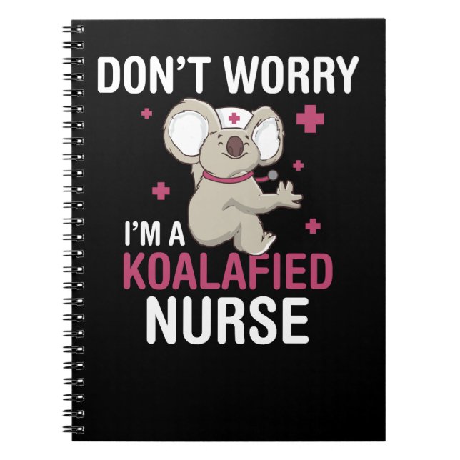 Cuaderno Koala Bear Koalafied Enfermera Funny Koala Gift Ko (Frente)