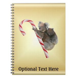 Cuaderno Koala Bear y Joey Cub Candy Cane