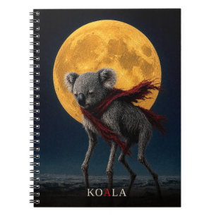 Cuaderno Koala Bufanda Roja gótico Surrealista
