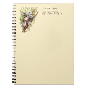 Cuaderno Koala con la pintura de la bandera azul del bebé