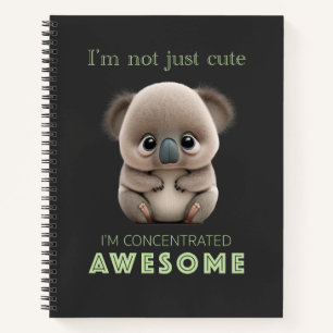 Cuaderno Koala concentrado asombroso Adorable Gracioso