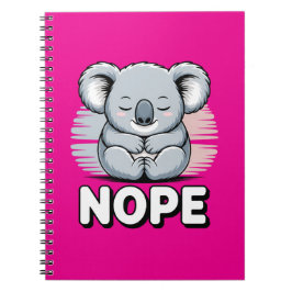 Cuaderno Koala Dormido Adorable “No” Divertido Dibujo Anima