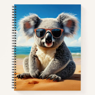 Cuaderno Koala en una playa de arena