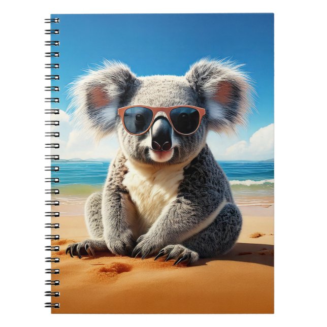 Cuaderno Koala en una playa de arena (Frente)