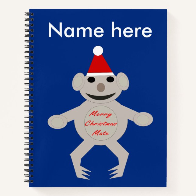 Cuaderno Koala, Navidades australianos, lleva un bloc de no (Anverso)