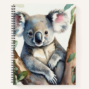 Cuaderno Koala sentado en un eucalipto