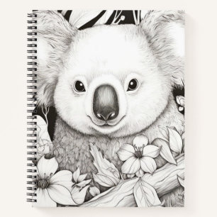 Cuaderno Koala Tranquila Estilo de dibujo de la pintura de 