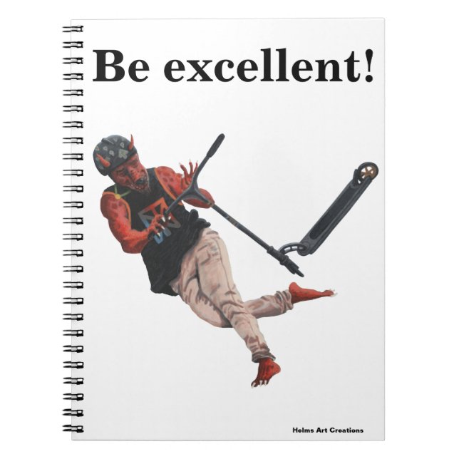 Cuaderno Kobold Kick Scooter Tricks Fantasy Spiral Notebook (Frente)