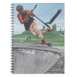 Cuaderno Kobold Scooter Tricks Fantasy Art Spiral Notebook