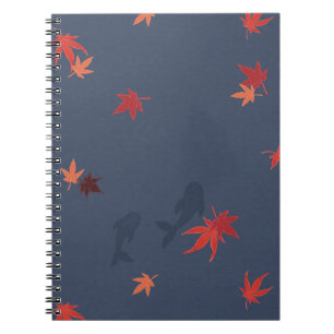 Cuaderno Koi de otoño - azul