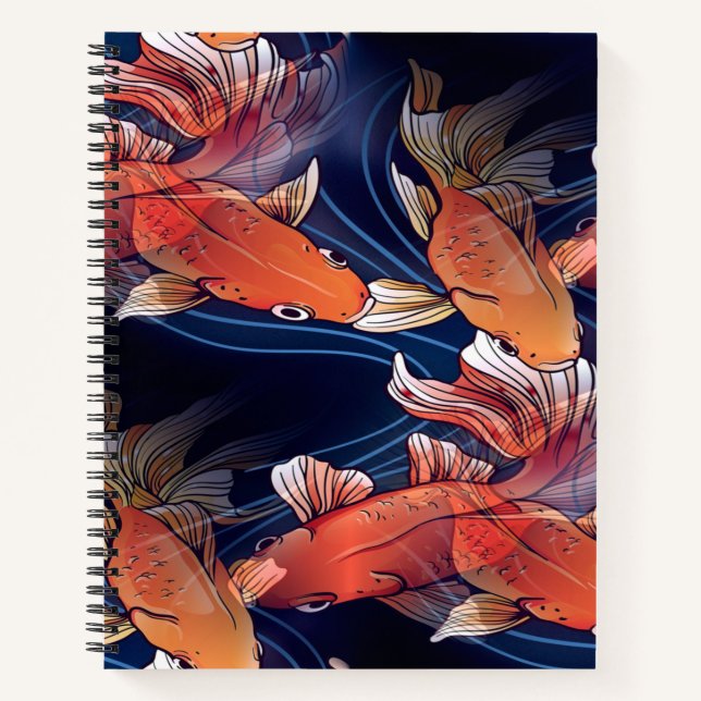 Cuaderno Koi Fish japonés (Anverso)