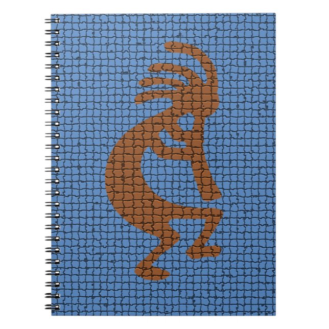 Cuaderno Kokopelli con flauta mosaico musical en el suroest (Frente)