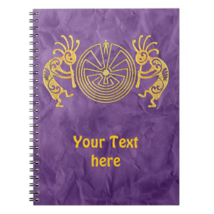 Cuaderno KOKOPELLI / MAN IN THE MAZE gold + tus ideas
