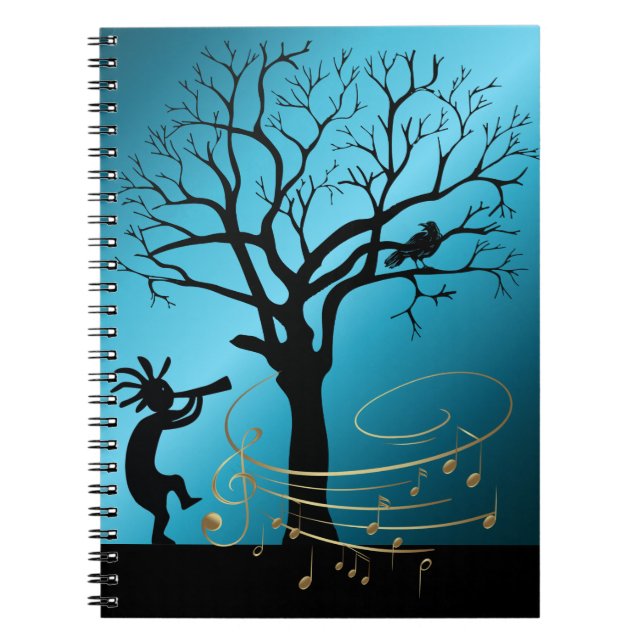 Cuaderno Kokopelli y el bloc de notas Ravens (Frente)