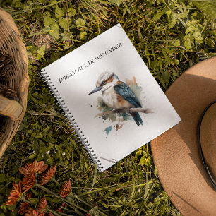 Cuaderno Kookaburra azul verdadero, personalizado
