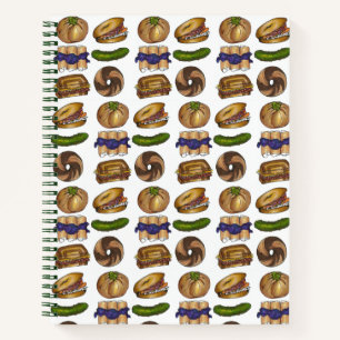 Cuaderno Kosher Pickle Blintz Knish Bagel Jewish Deli Foods