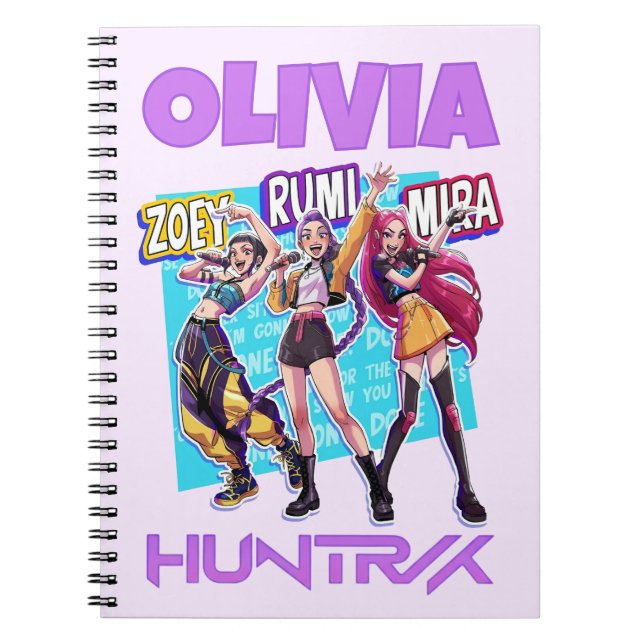 Cuaderno KPop Demon Hunters Notebook, Kids Huntrix (Frente)