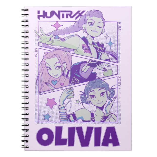 Cuaderno KPop Demon Hunters Notebook, Purple Huntrix (Frente)