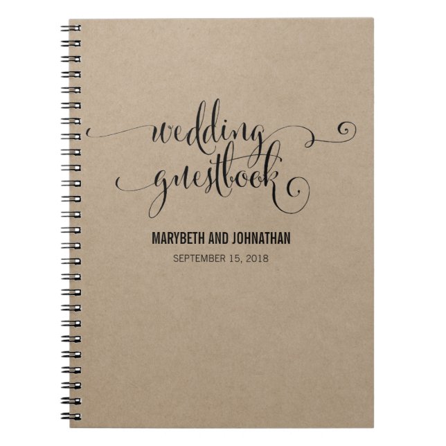 Cuaderno Kraft Rustic Modern We Do Boda Guest Book (Frente)