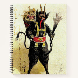 Cuaderno Krampus malvado demonio espantoso de Navidad Xmas