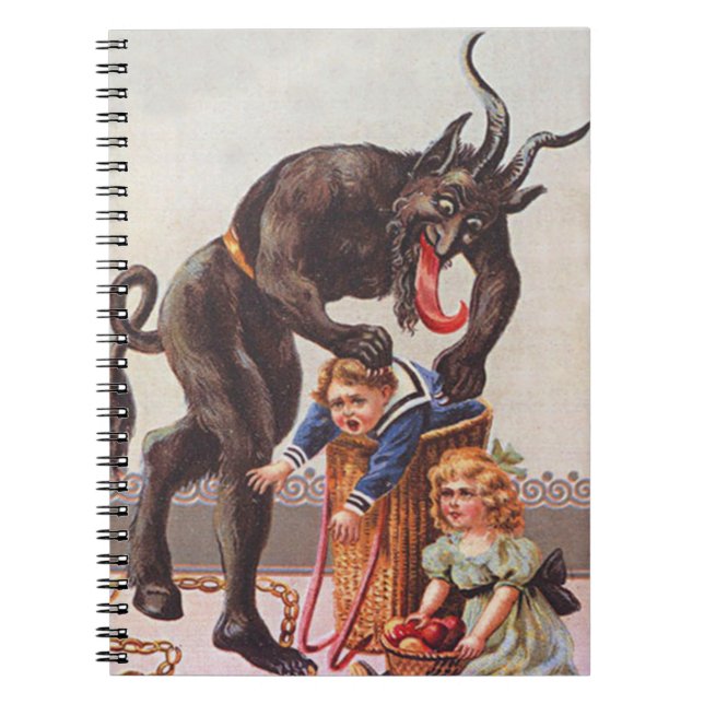 Cuaderno Krampus Secuestrando Niños (Frente)