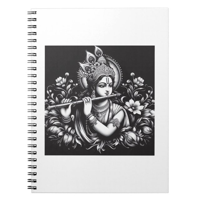 Cuaderno Krishna Negro y Blanco (Frente)