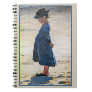 Cuaderno Kroyer - Niña de pie en la playa de Skagen