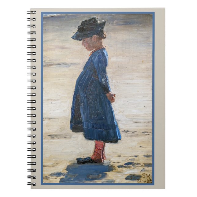 Cuaderno Kroyer - Niña de pie en la playa de Skagen (Frente)