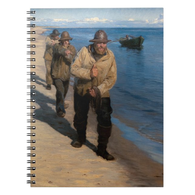 Cuaderno Kroyer - Tres pescadores lanzando un bote (Frente)