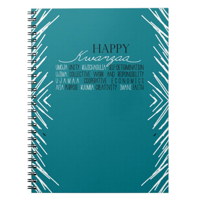 Cuaderno Kwanzaa feliz moderna (Frente)